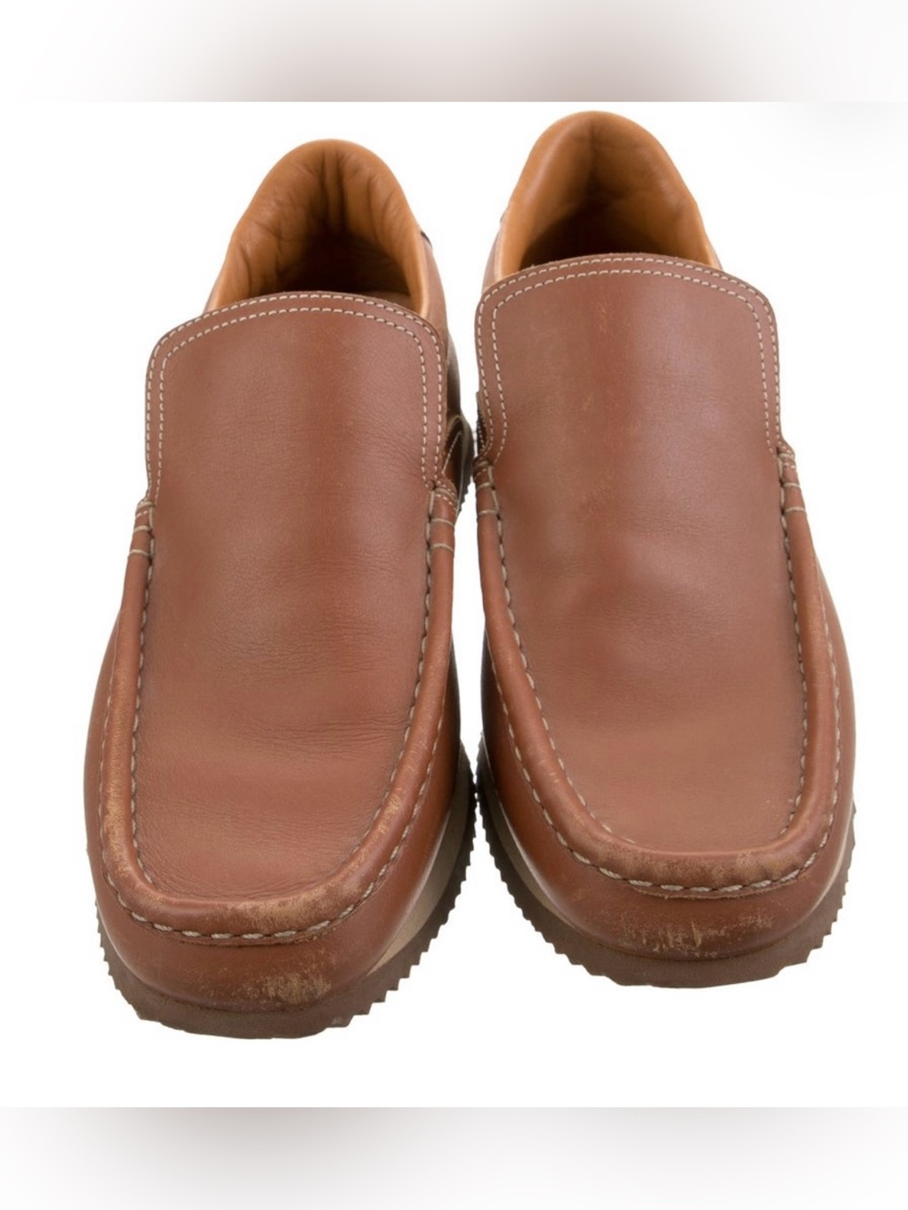 Hermès Calfskin Leather Slip-On Loafers Size 38.5